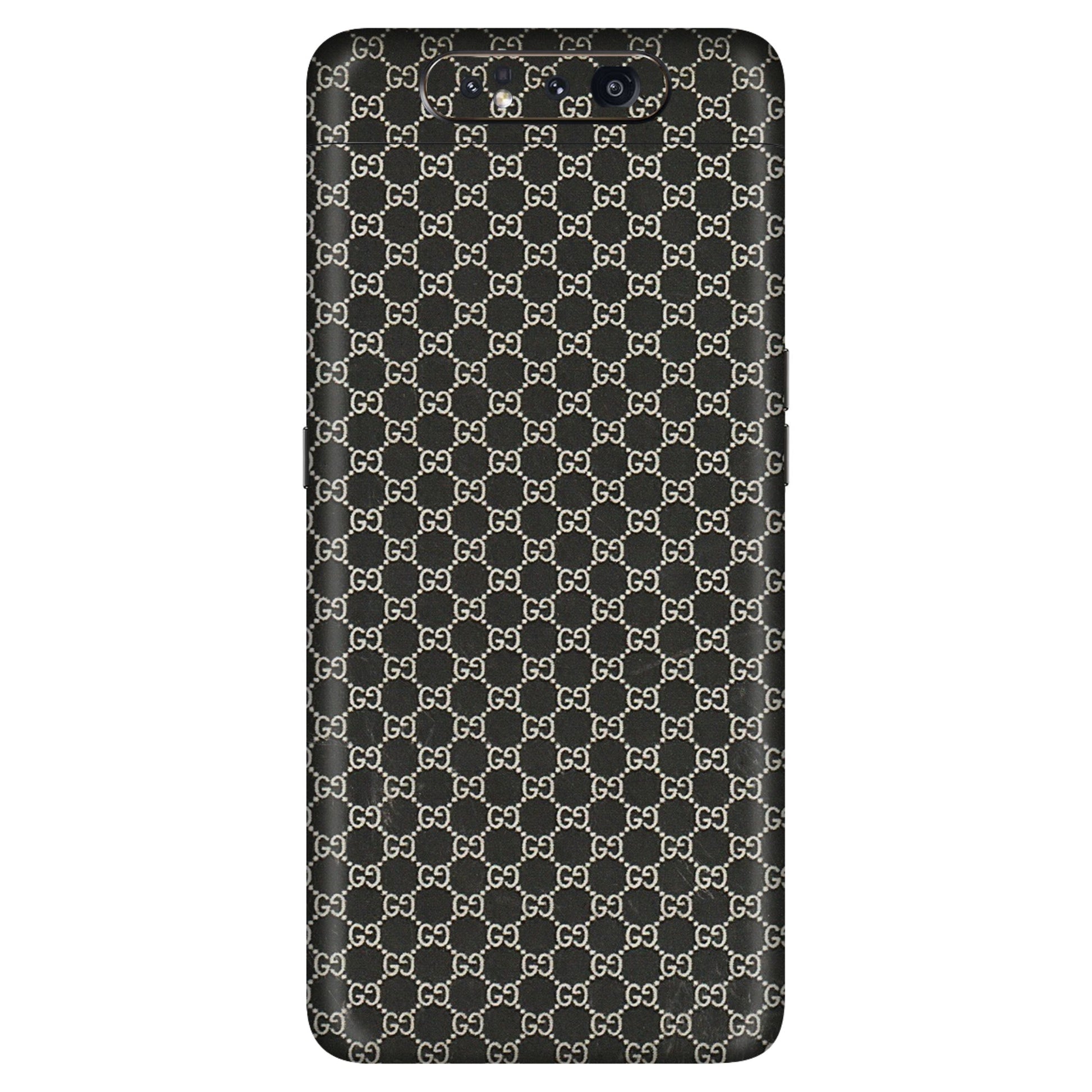 Samsung A/S Series Phone Skins (All Models) - Black G Print - 3D Embossed Finish (L-109) Samsung Galaxy A80