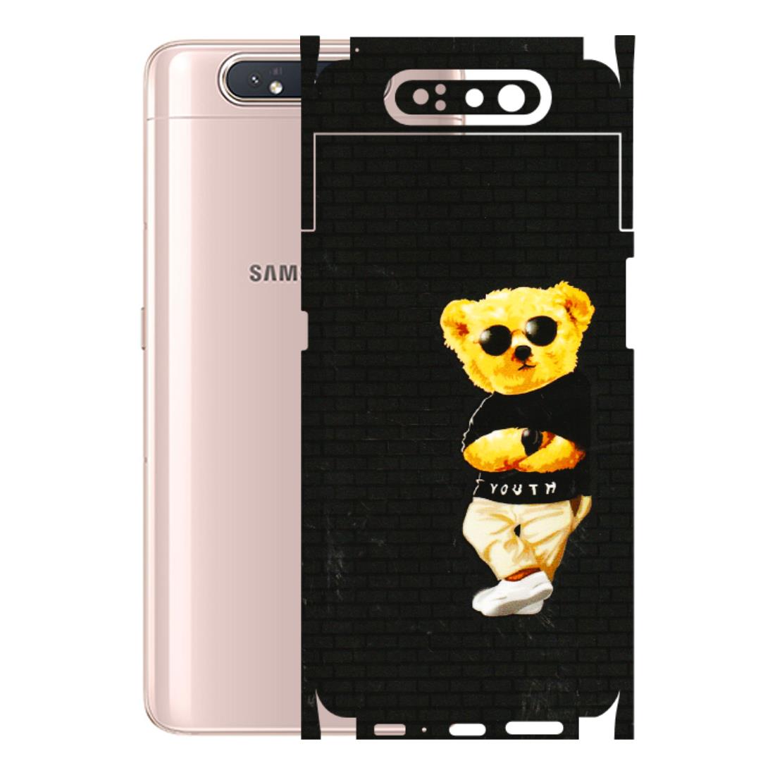 Samsung A/S Series Phone Skins (All Models) - Classy Teddy Bear - 3D Embossed Finish (L-116) Samsung Galaxy A80