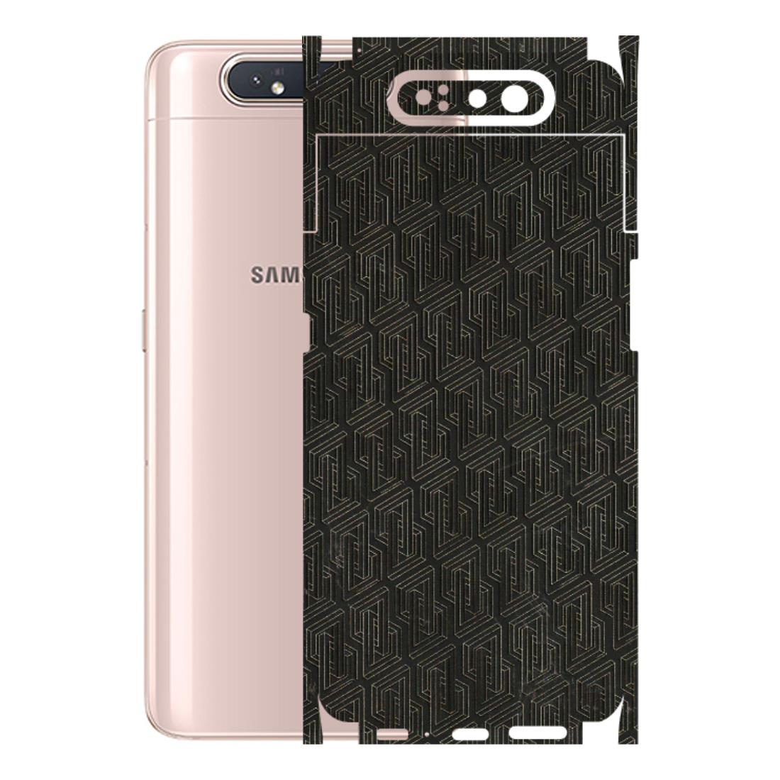 Samsung A/S Series Phone Skins (All Models) - Black Abstract Pattern - 3D Embossed Finish (L-117) Samsung Galaxy A80