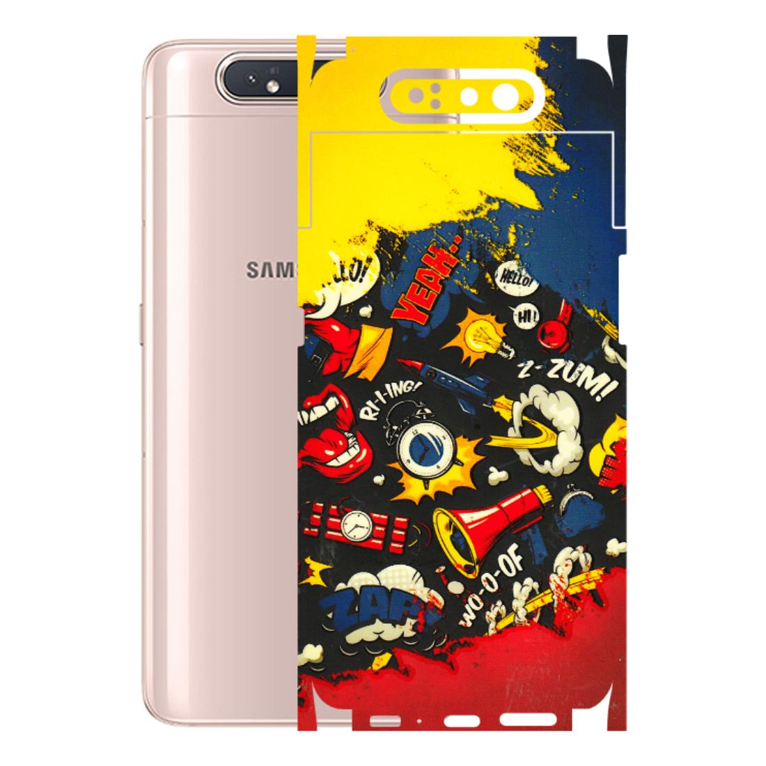 Samsung A/S Series Phone Skins (All Models) - Pacific Doodle Art - 3D Embossed Finish (L-120) Samsung Galaxy A80
