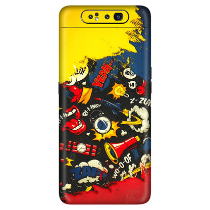 Samsung A/S Series Phone Skins (All Models) - Pacific Doodle Art - 3D Embossed Finish (L-120) Samsung Galaxy A80