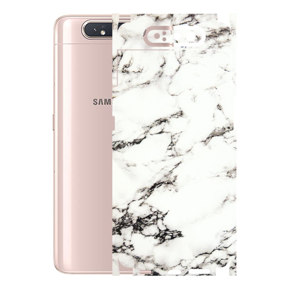 Samsung A/S Series Phone Skins (All Models) - Black and White Marble Texture - 3D Embossed Finish (L-124) Samsung Galaxy A80