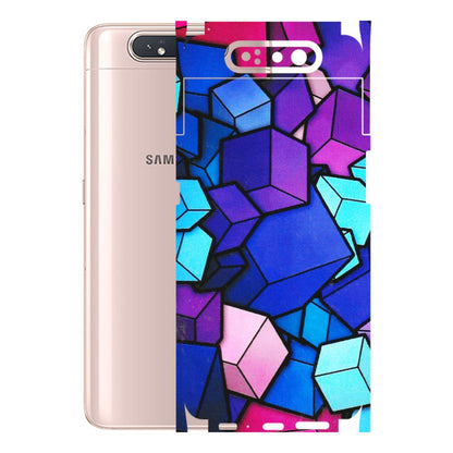 Samsung A/S Series Phone Skins (All Models) - Cube Doodle - 3D Embossed Finish (L-141) Samsung Galaxy A80
