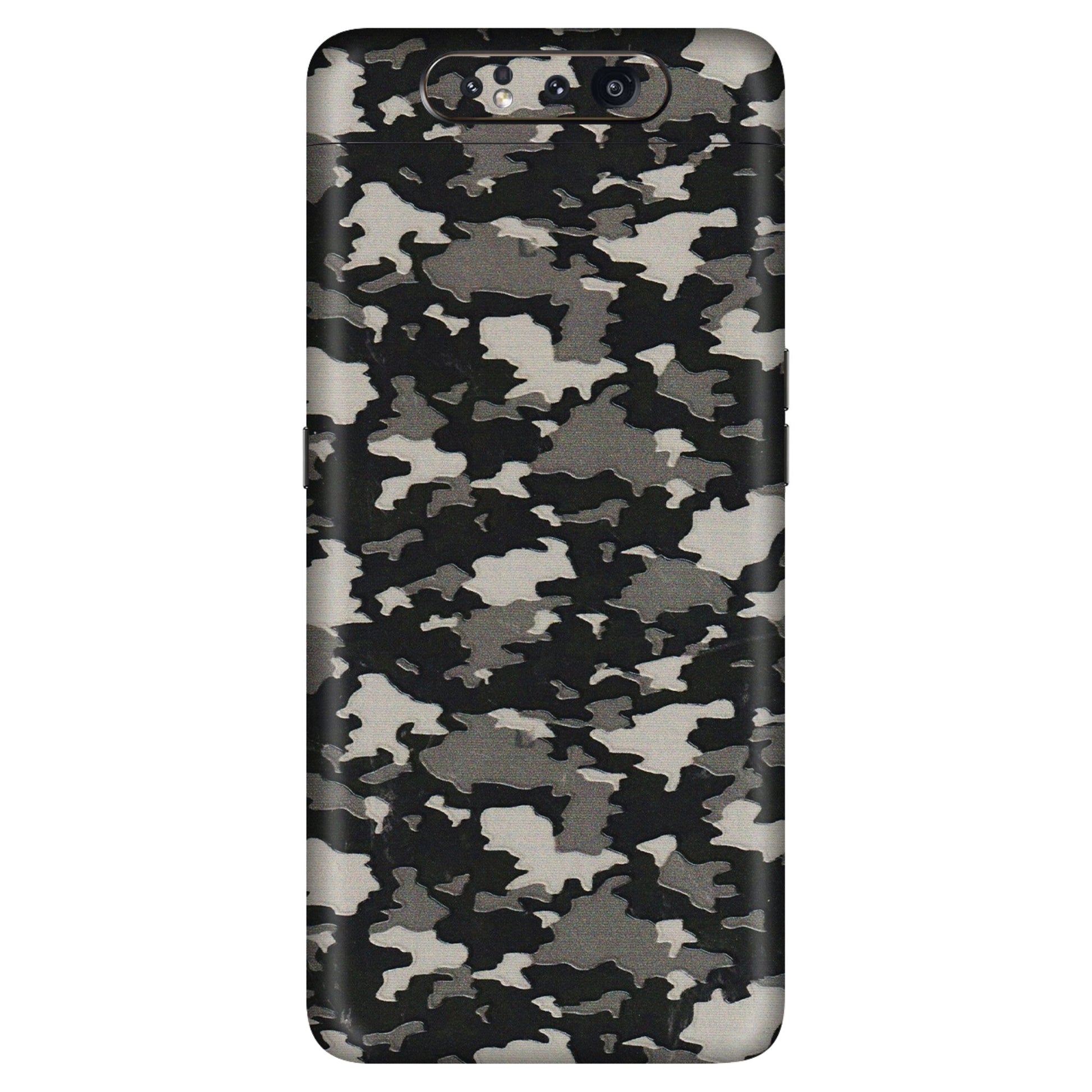 Samsung A/S Series Phone Skins (All Models) - Black/Grey Camoflaunge - 3D Embossed Finish (L-142) Samsung Galaxy A80