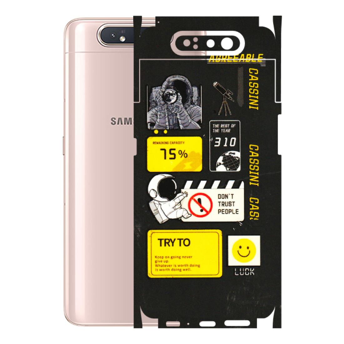 Samsung A/S Series Phone Skins (All Models) - Black Cassini - 3D Embossed Finish (L-161) Samsung Galaxy A80