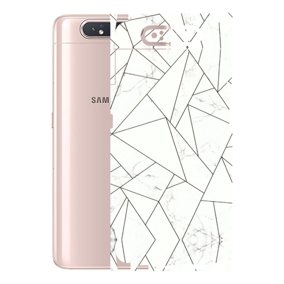 Samsung A/S Series Phone Skins (All Models) - Luxury White Marble Effect - 3D Embossed Finish (L-168) Samsung Galaxy A80