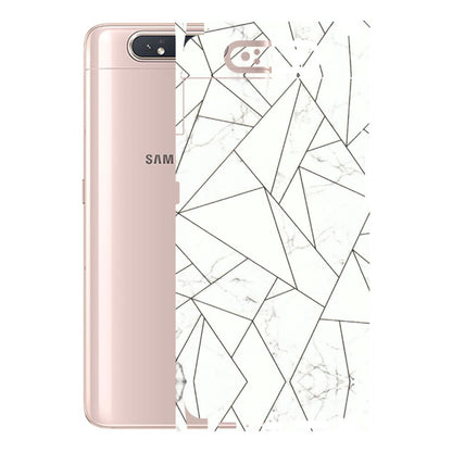 Samsung A/S Series Phone Skins (All Models) - Luxury White Marble Effect - 3D Embossed Finish (L-168) Samsung Galaxy A80