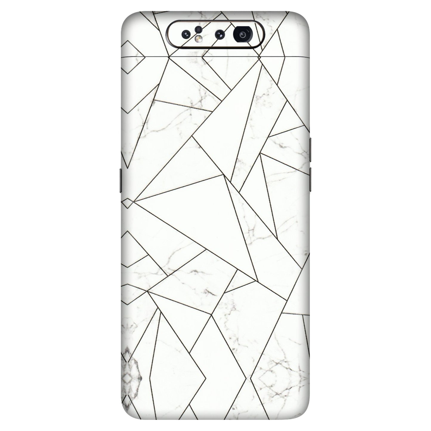 Samsung A/S Series Phone Skins (All Models) - Luxury White Marble Effect - 3D Embossed Finish (L-168) Samsung Galaxy A80
