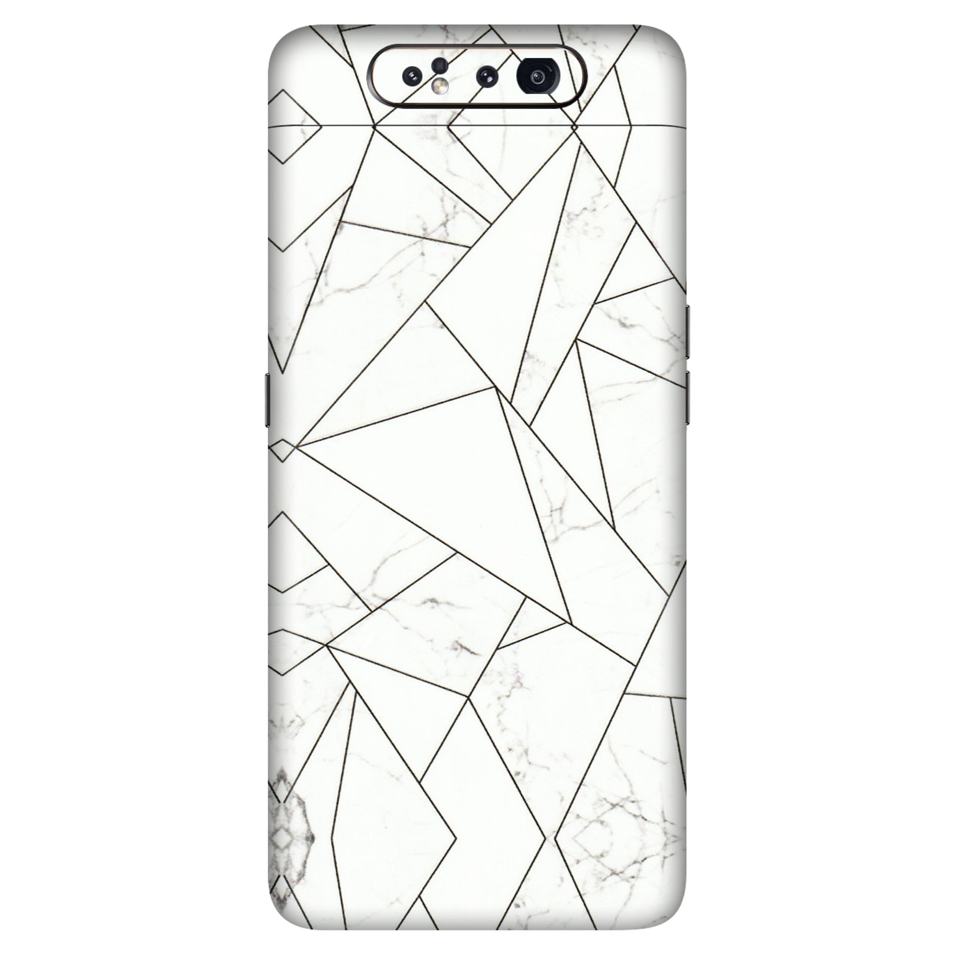 Samsung A/S Series Phone Skins (All Models) - Luxury White Marble Effect - 3D Embossed Finish (L-168) Samsung Galaxy A80