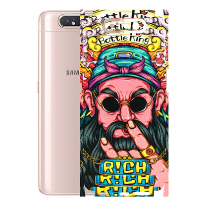 Samsung A/S Series Phone Skins (All Models) - Battle King Dude Face - 3D Embossed Finish (L-178) Samsung Galaxy A80