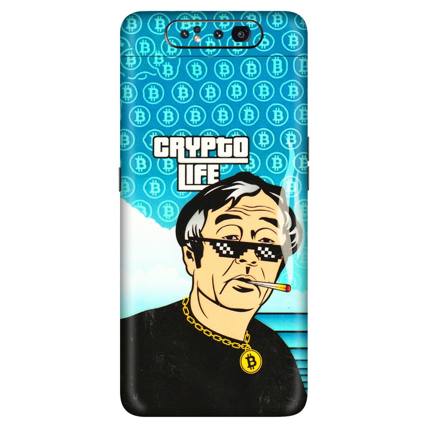 Samsung A/S Series Phone Skins (All Models) - Crypto Thug Life - 3D Embossed Finish (L-179) Samsung Galaxy A80