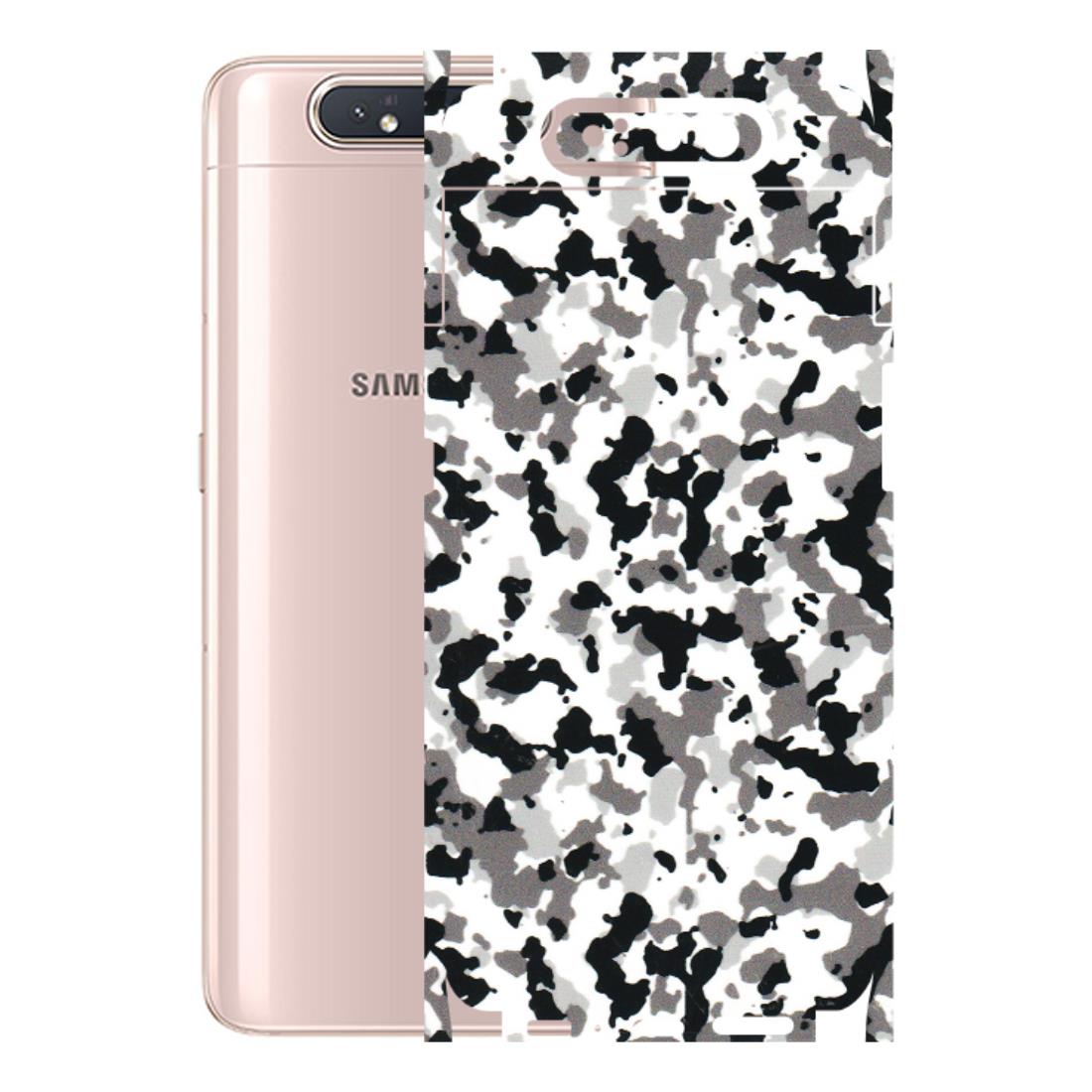 Samsung A/S Series Phone Skins (All Models) - White Black Camouflage - 3D Embossed Finish (L-18) Samsung Galaxy A80