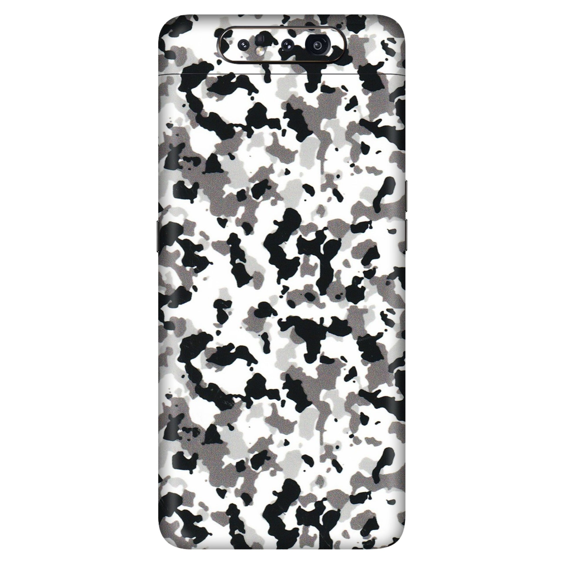 Samsung A/S Series Phone Skins (All Models) - White Black Camouflage - 3D Embossed Finish (L-18) Samsung Galaxy A80