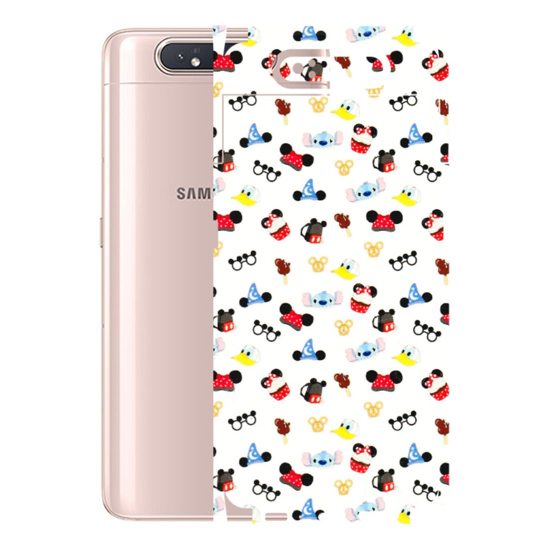 Samsung A/S Series Phone Skins (All Models) - Minnie Mouse & Donald Doodles s - 3D Embossed Finish (L-194) Samsung Galaxy A80