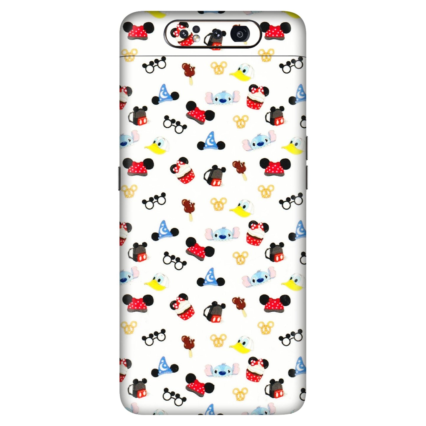 Samsung A/S Series Phone Skins (All Models) - Minnie Mouse & Donald Doodles s - 3D Embossed Finish (L-194) Samsung Galaxy A80