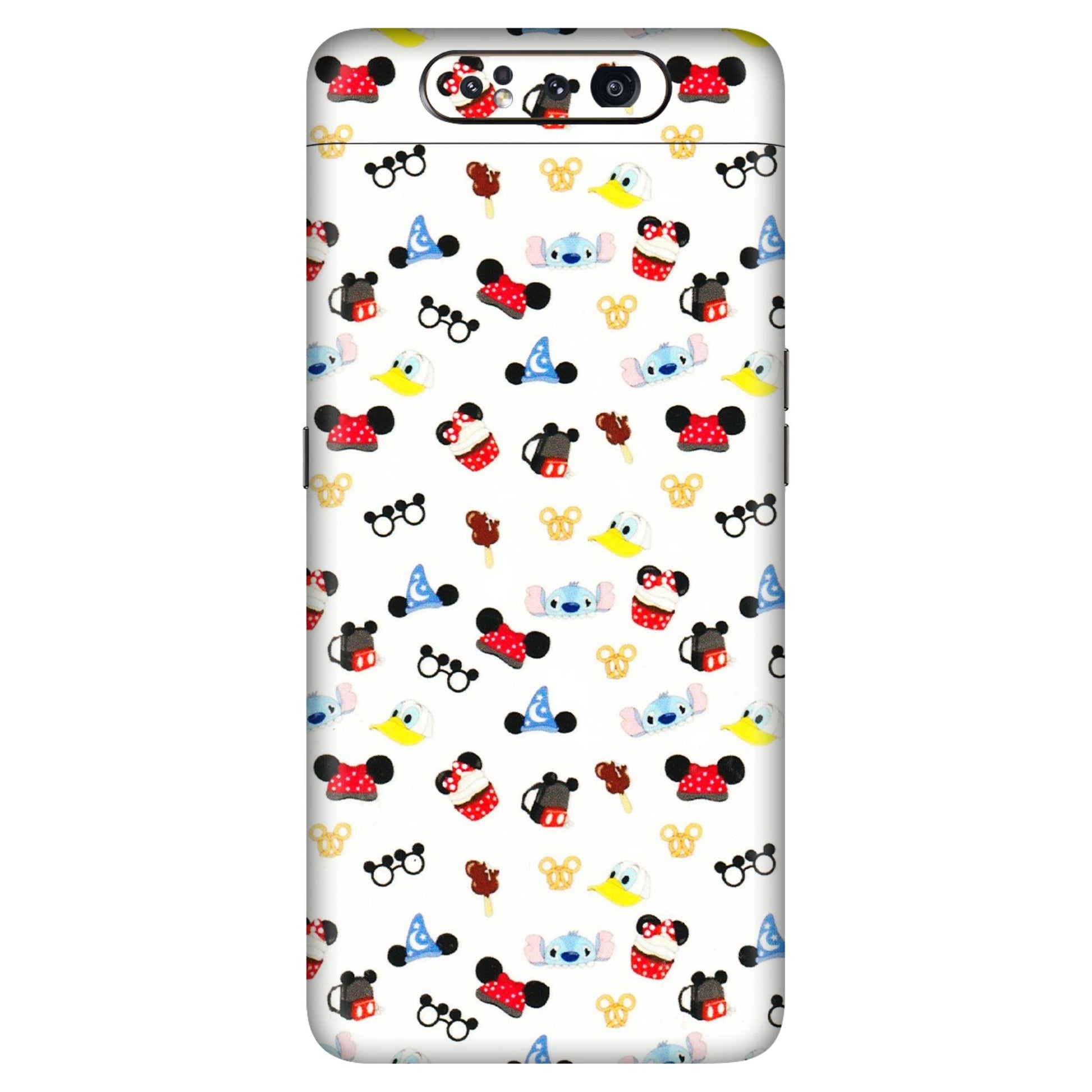 Samsung A/S Series Phone Skins (All Models) - Minnie Mouse & Donald Doodles s - 3D Embossed Finish (L-194) Samsung Galaxy A80