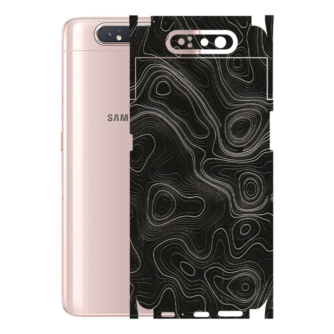 Samsung A/S Series Phone Skins (All Models) - Black Swirl - 3D Embossed Finish (L-196) Samsung Galaxy A80