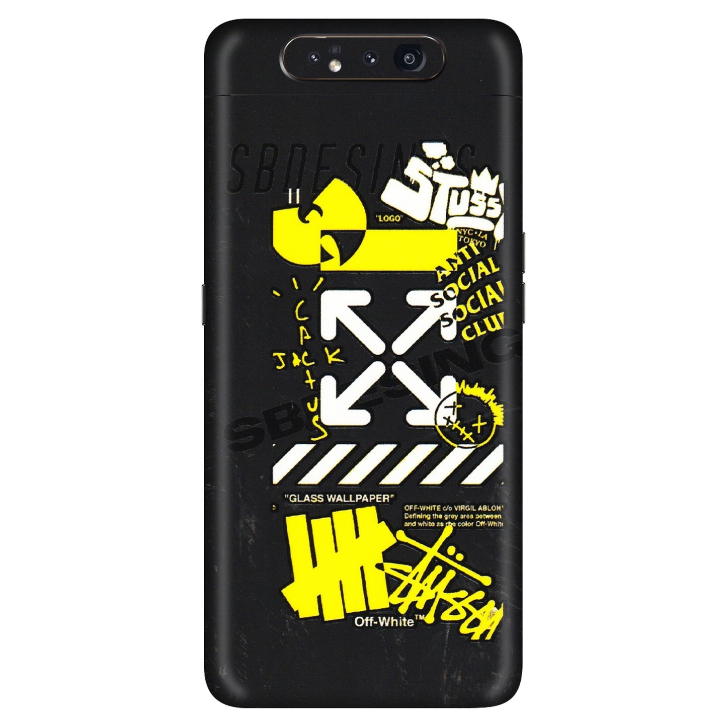 Samsung A/S Series Phone Skins (All Models) - Anti Social Graffiti - 3D Embossed Finish (L-198) Samsung Galaxy A80