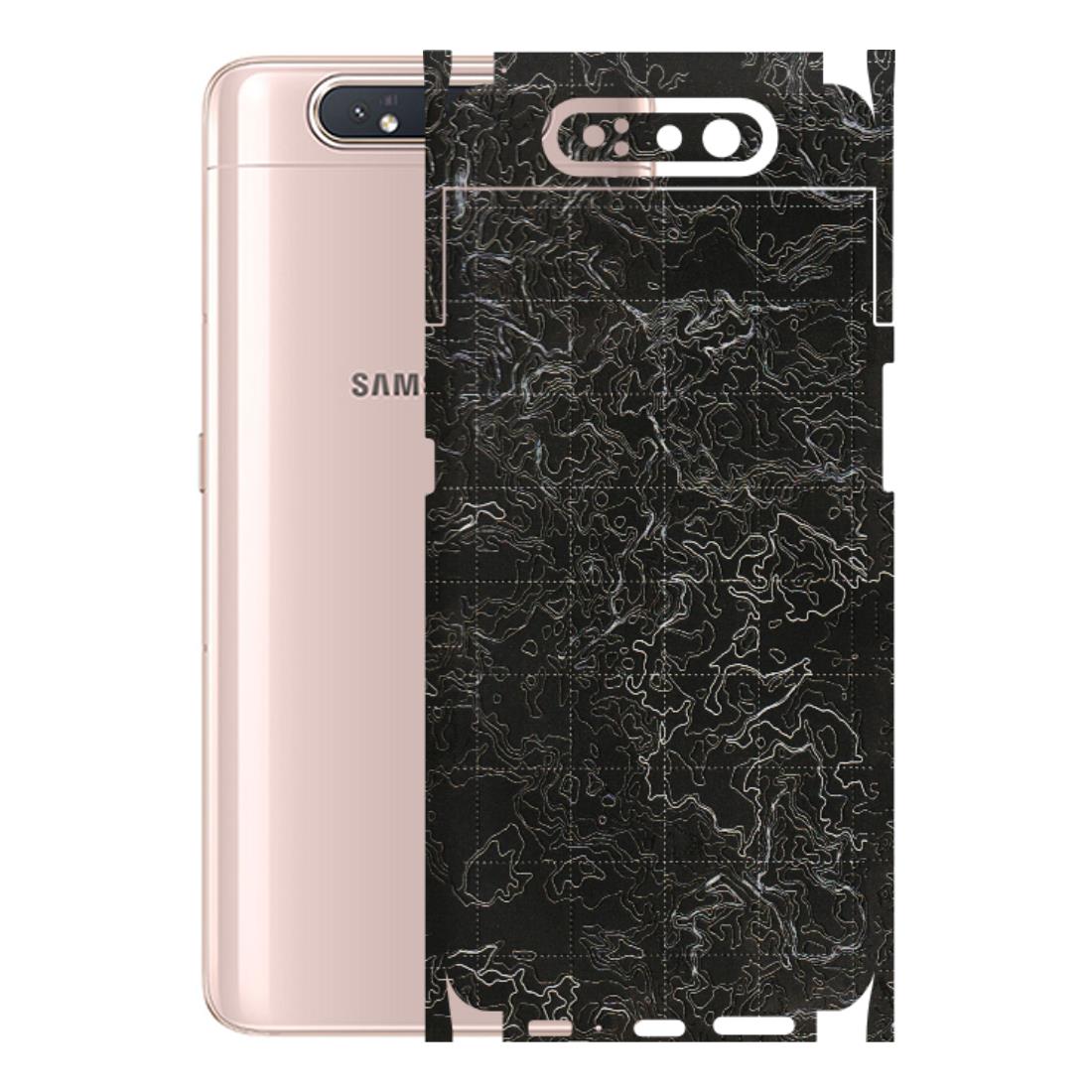 Samsung A/S Series Phone Skins (All Models) - Black map Texture - 3D Embossed Finish (L-201) Samsung Galaxy A80
