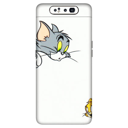 Samsung A/S Series Phone Skins (All Models) - Cute Tom And Jerry - 3D Embossed Finish (L-220) Samsung Galaxy A80