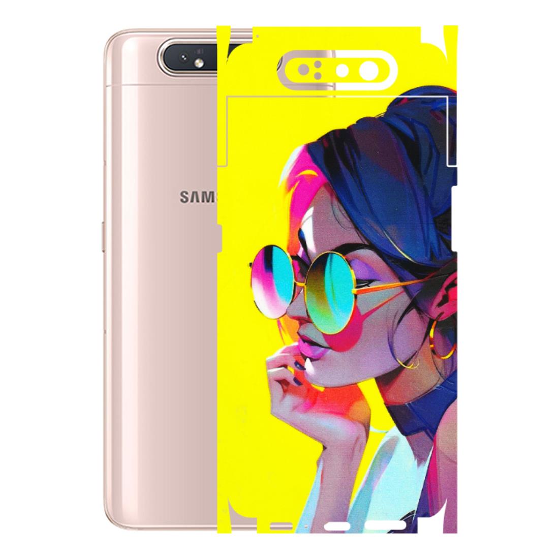 Samsung A/S Series Phone Skins (All Models) - Bold Stylish Girl - 3D Embossed Finish (L-222) Samsung Galaxy A80