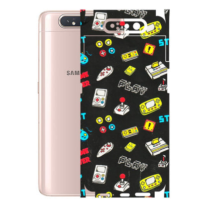 Samsung A/S Series Phone Skins (All Models) - Gaming Doodles - 3D Embossed Finish (L-224) Samsung Galaxy A80