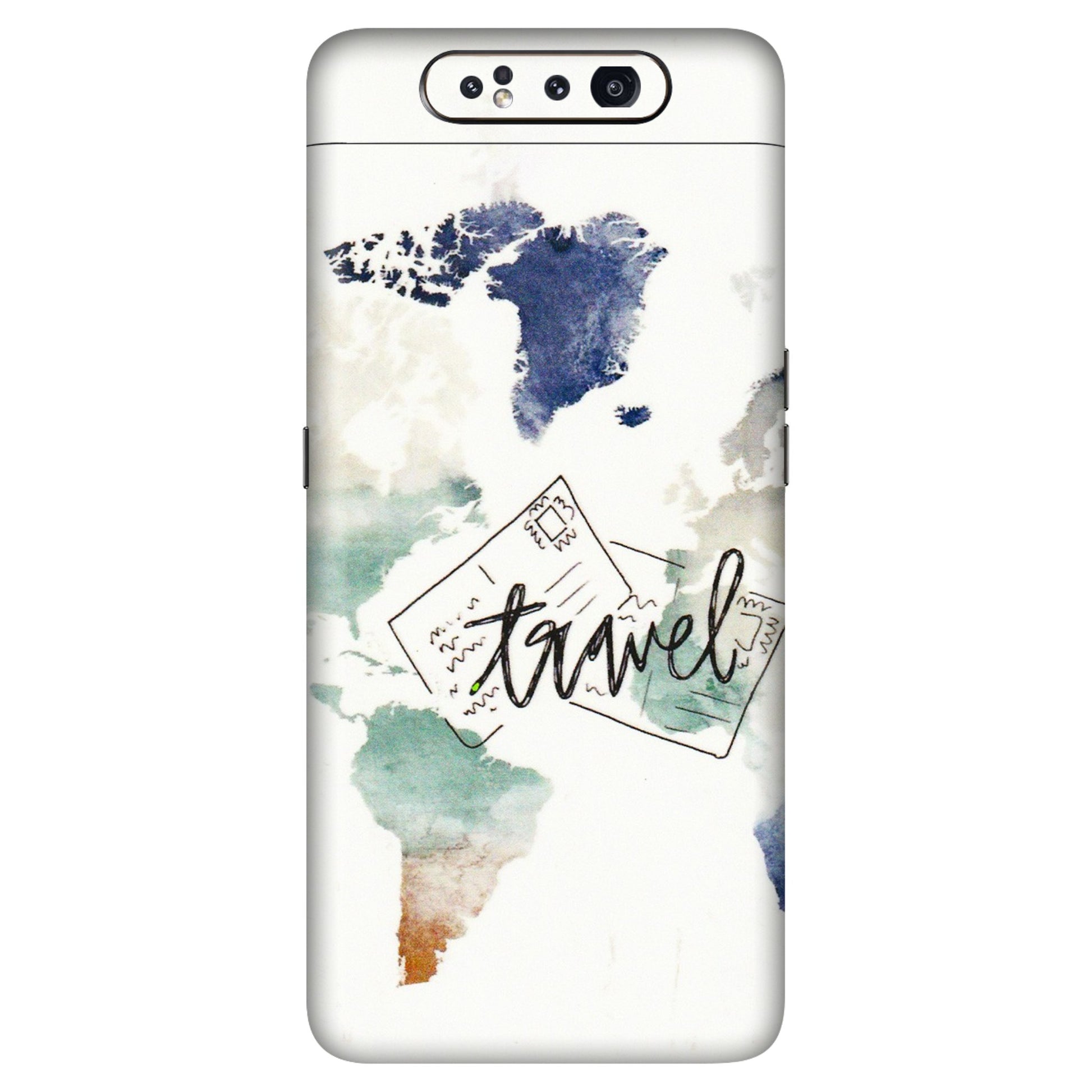 Samsung A/S Series Phone Skins (All Models) - Travel The World - 3D Embossed Finish (L-232) Samsung Galaxy A80