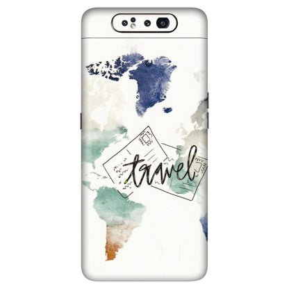 Samsung A/S Series Phone Skins (All Models) - Travel The World - 3D Embossed Finish (L-232) Samsung Galaxy A80