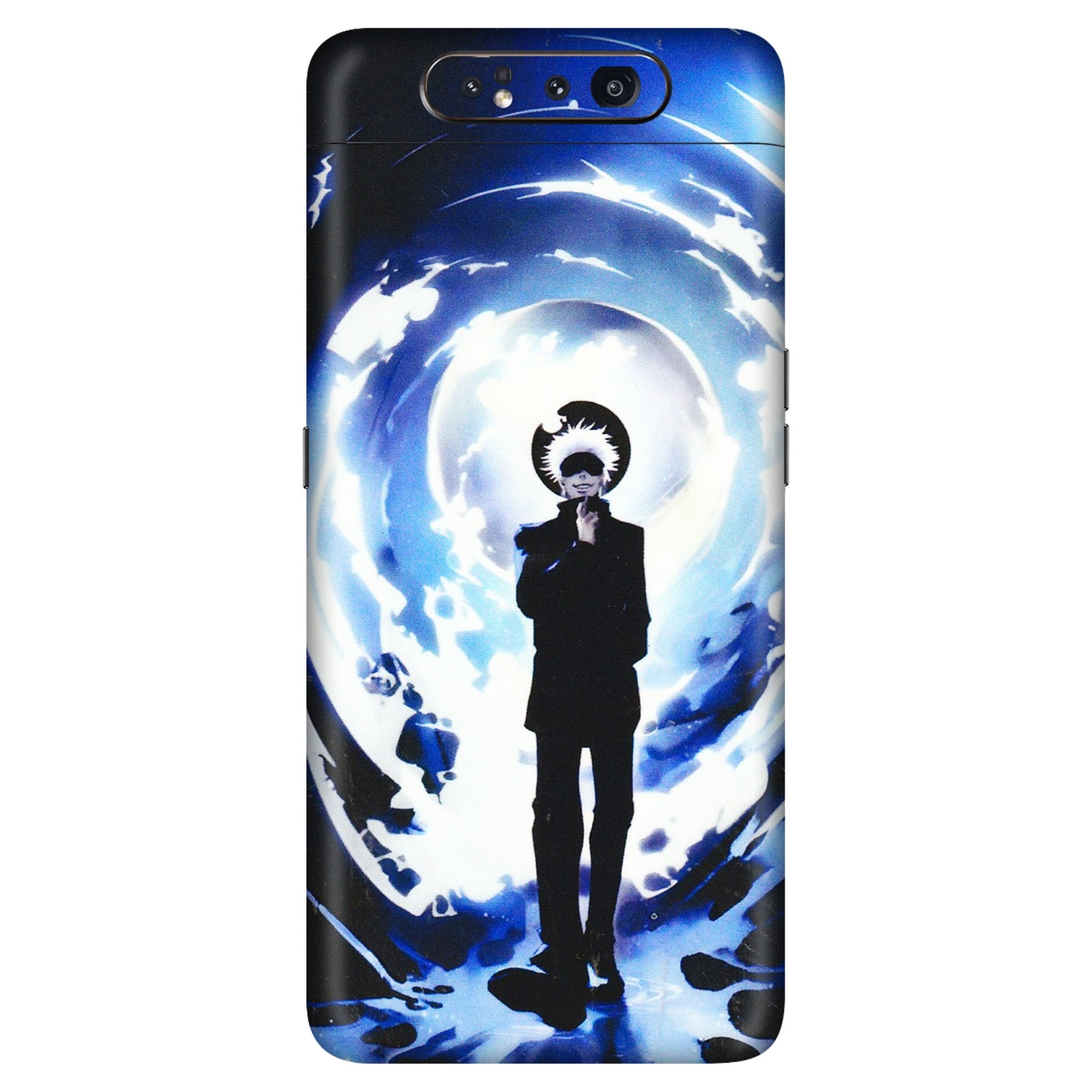 Samsung A/S Series Phone Skins (All Models) - Satoru Gojo Dark Blue - 3D Embossed Finish (L-235) Samsung Galaxy A80