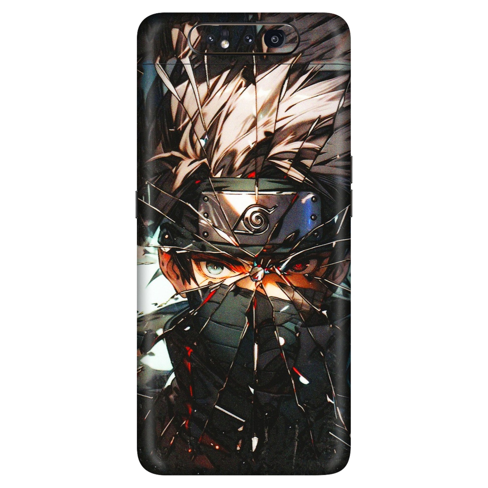 Samsung A/S Series Phone Skins (All Models) - Kakashi Shattered Glass Effect - 3D Embossed Finish (L-237) Samsung Galaxy A80