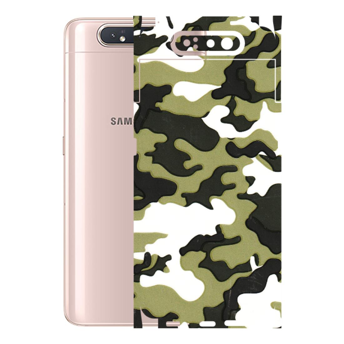 Samsung A/S Series Phone Skins (All Models) - Camouflages White And Green - 3D Embossed Finish (L-243) Samsung Galaxy A80