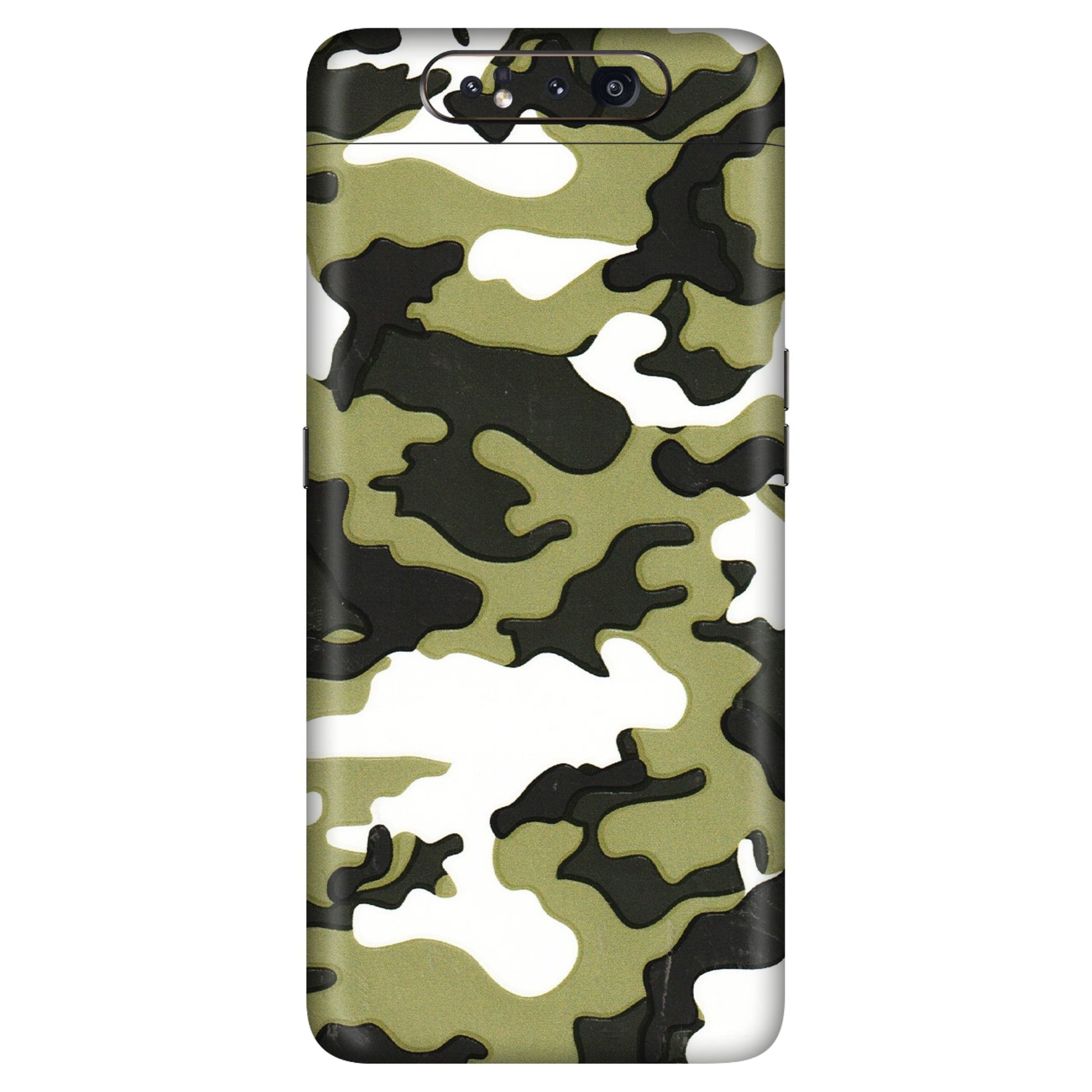 Samsung A/S Series Phone Skins (All Models) - Camouflages White And Green - 3D Embossed Finish (L-243) Samsung Galaxy A80