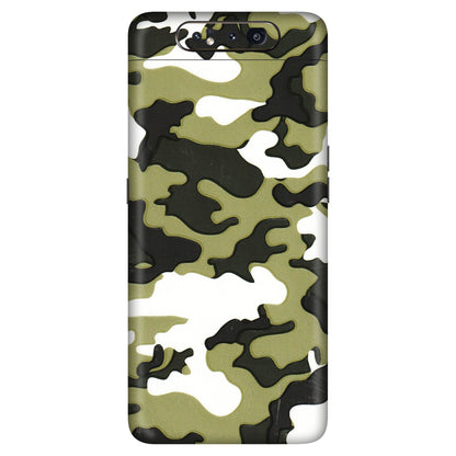 Samsung A/S Series Phone Skins (All Models) - Camouflages White And Green - 3D Embossed Finish (L-243) Samsung Galaxy A80