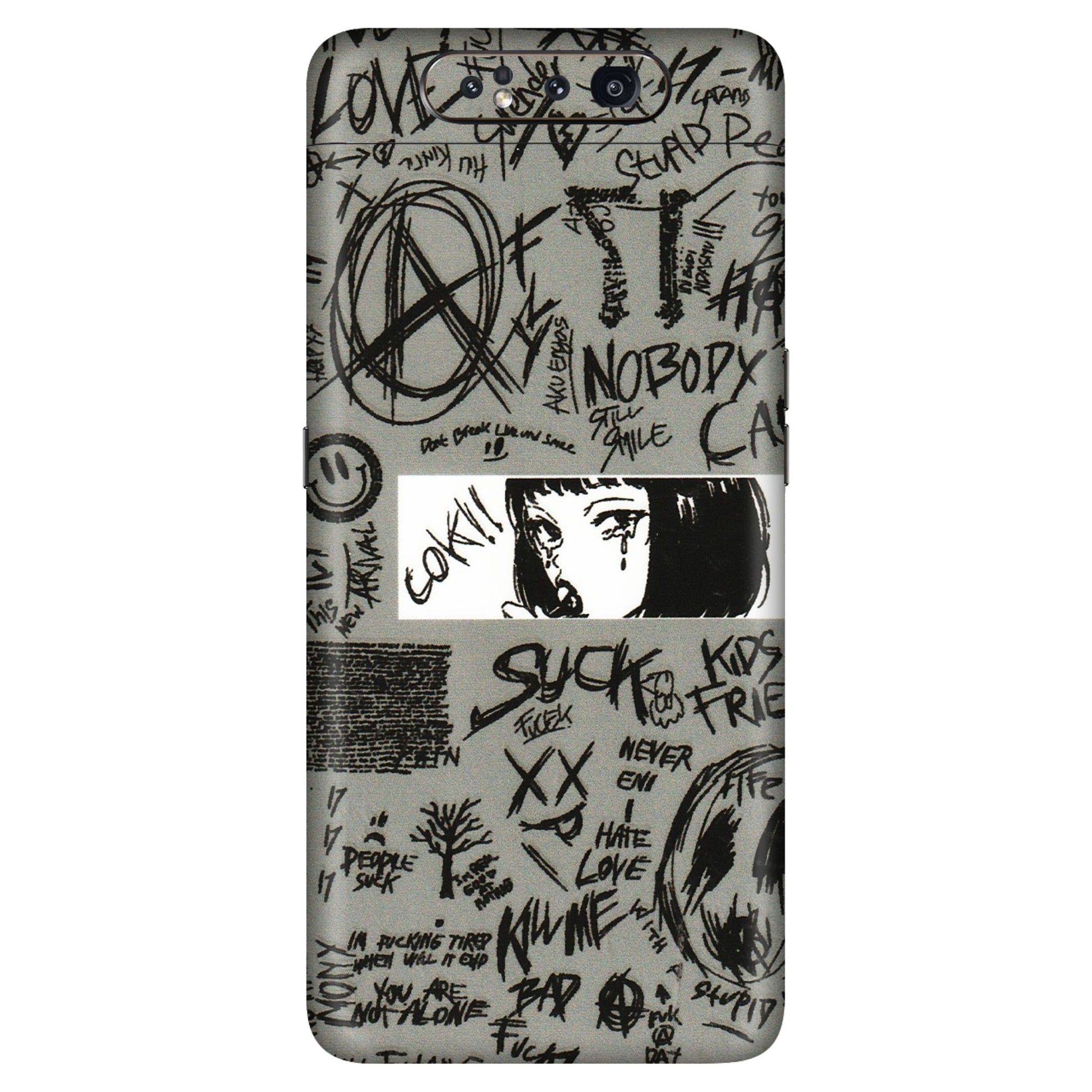 Samsung A/S Series Phone Skins (All Models) - Never Have Love Anime - 3D Embossed Finish (L-260) Samsung Galaxy A80