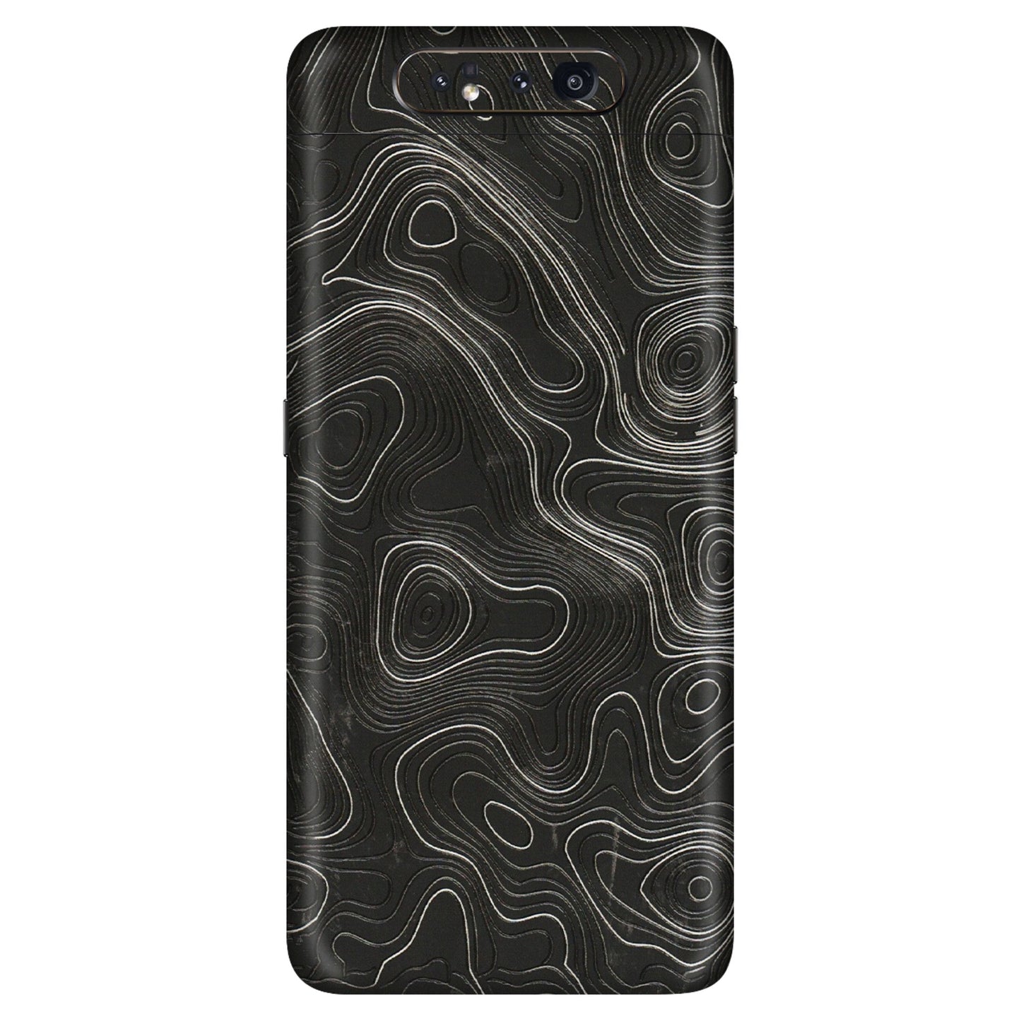 Samsung A/S Series Phone Skins (All Models) - Abstract White Line Map - 3D Embossed Finish (L-269) Samsung Galaxy A80