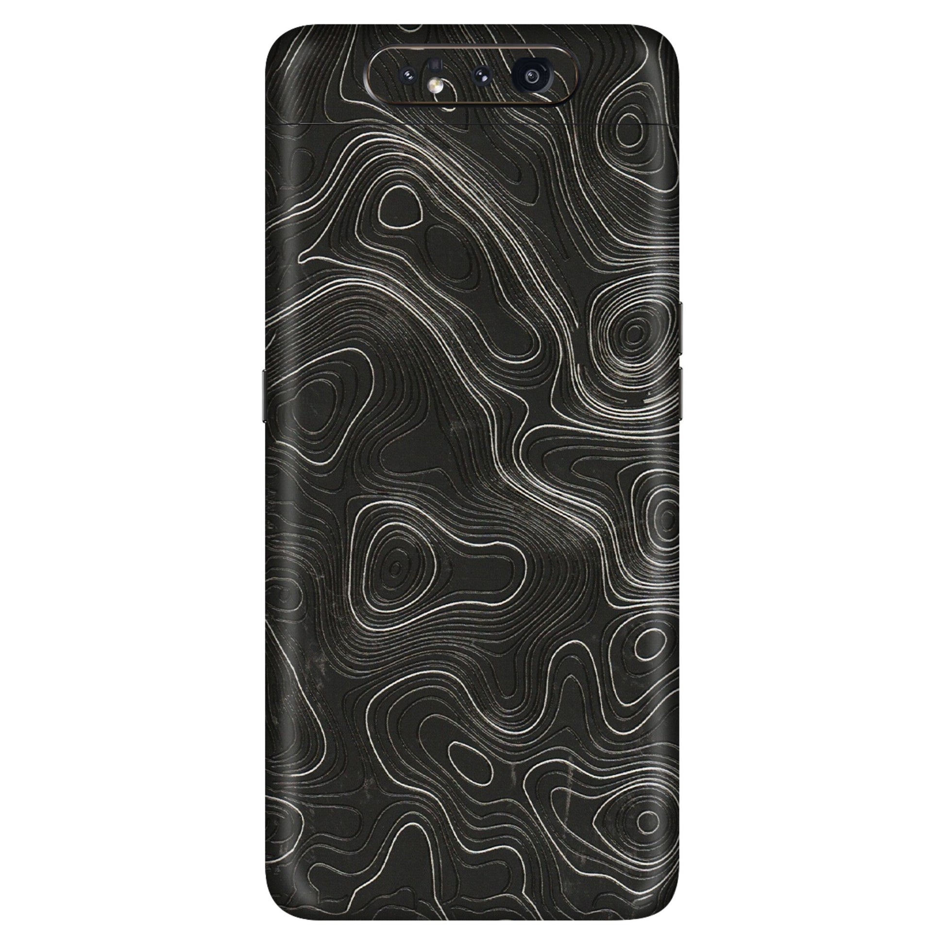 Samsung A/S Series Phone Skins (All Models) - Abstract White Line Map - 3D Embossed Finish (L-269) Samsung Galaxy A80