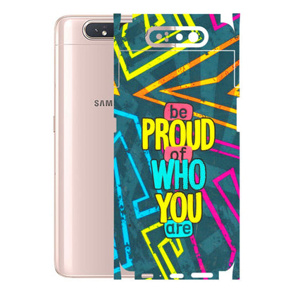 Samsung A/S Series Phone Skins (All Models) - Be Proud Of Who You Are - 3D Embossed Finish (L-277) Samsung Galaxy A80