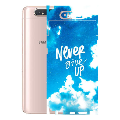 Samsung A/S Series Phone Skins (All Models) - Never Give Up - 3D Embossed Finish (L-279) Samsung Galaxy A80