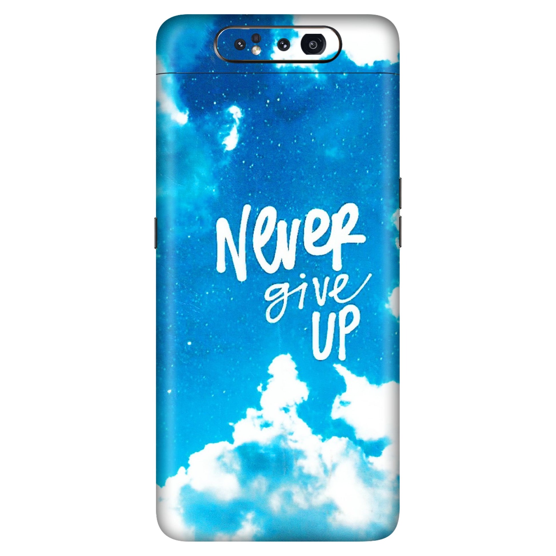 Samsung A/S Series Phone Skins (All Models) - Never Give Up - 3D Embossed Finish (L-279) Samsung Galaxy A80