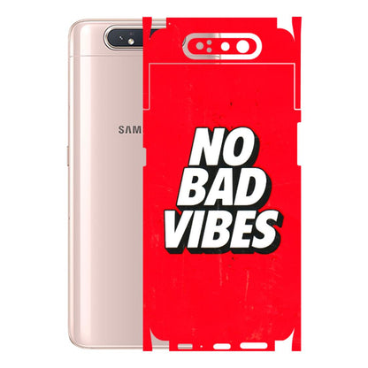 Samsung A/S Series Phone Skins (All Models) - No Bad Vibes - 3D Embossed Finish (L-280) Samsung Galaxy A80