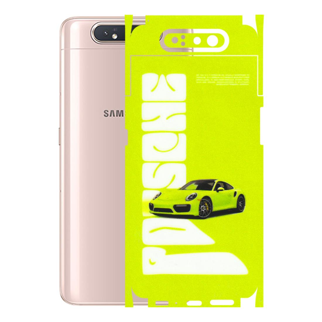 Samsung A/S Series Phone Skins (All Models) - Lime Green Porche - 3D Embossed Finish (L-30) Samsung Galaxy A80