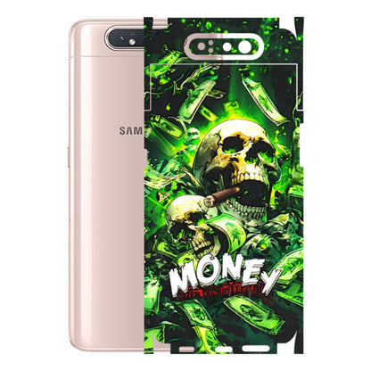 Samsung A/S Series Phone Skins (All Models) - Skull Money - 3D Embossed Finish (L-303) Samsung Galaxy A80