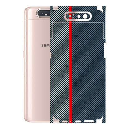 Samsung A/S Series Phone Skins (All Models) - Blue Sober Lines - 3D Embossed Finish (L-305) Samsung Galaxy A80