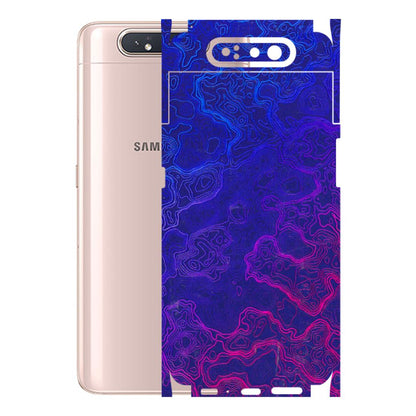 Samsung A/S Series Phone Skins (All Models) - Purple Ripples Swirl - 3D Embossed Finish (L-314) Samsung Galaxy A80
