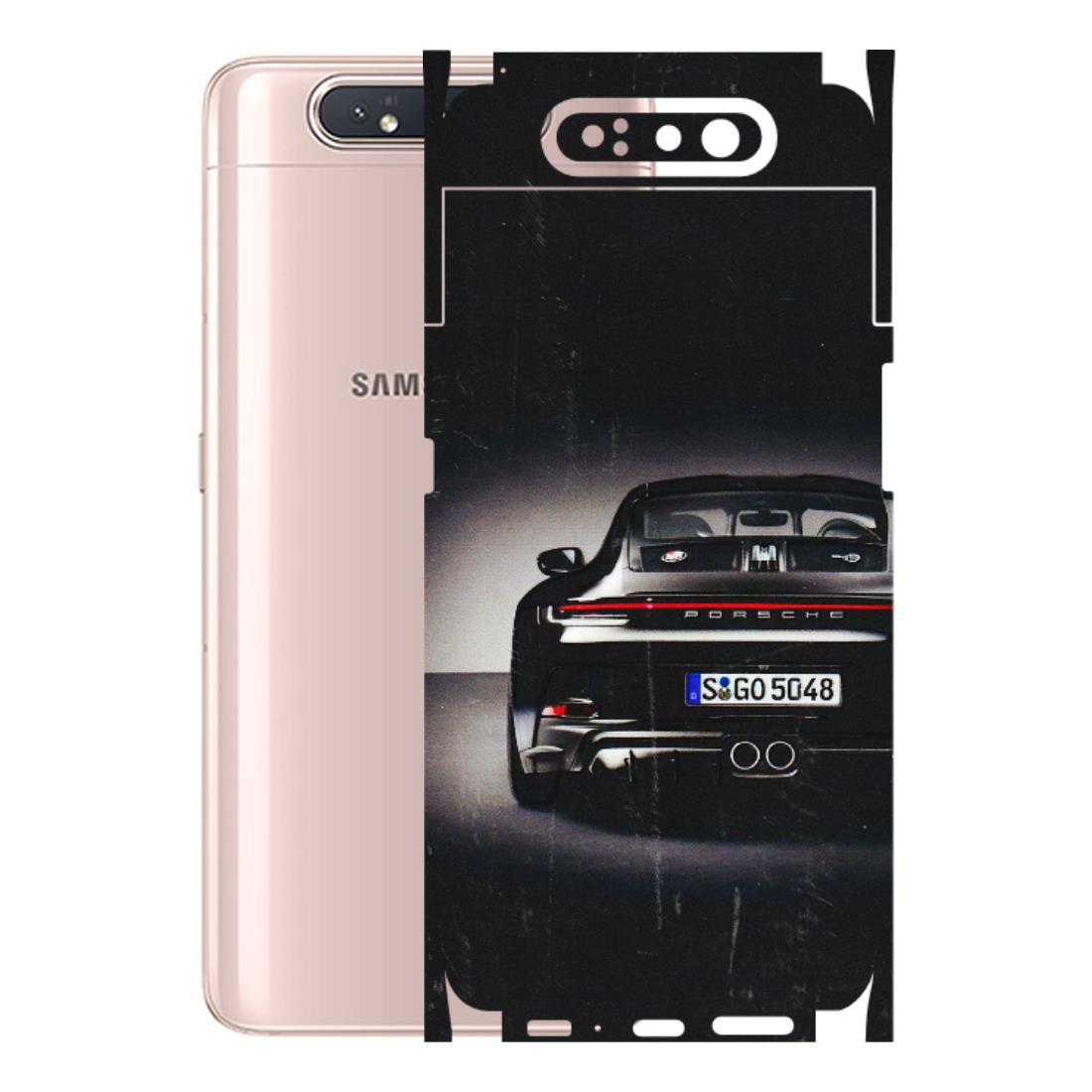 Samsung A/S Series Phone Skins (All Models) - New Black Porsche GT3 - 3D Embossed Finish (L-327) Samsung Galaxy A80
