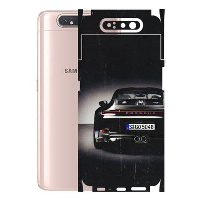 Samsung A/S Series Phone Skins (All Models) - New Black Porsche GT3 - 3D Embossed Finish (L-327) Samsung Galaxy A80