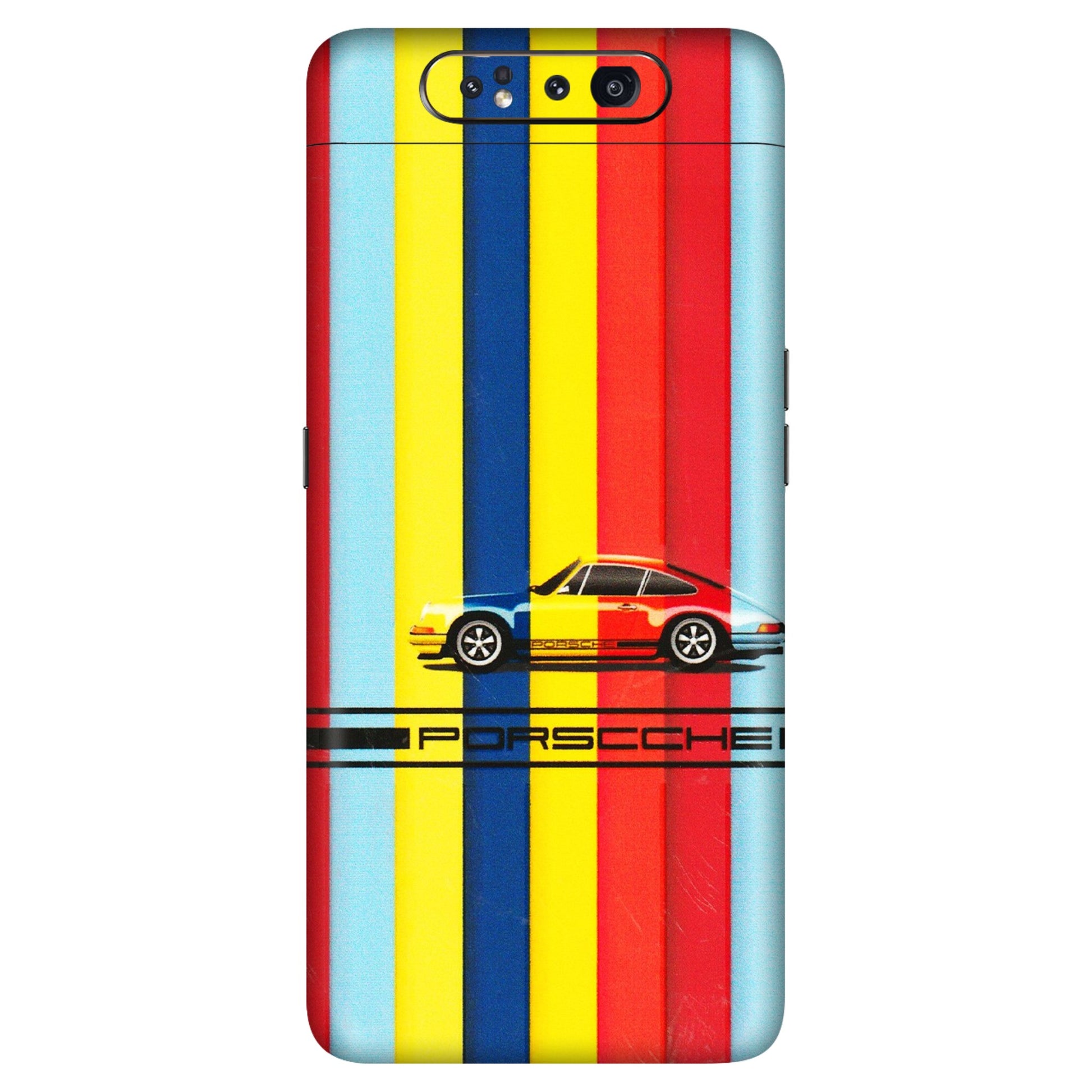 Samsung A/S Series Phone Skins (All Models) - Multicolour Porche - 3D Embossed Finish (L-39) Samsung Galaxy A80