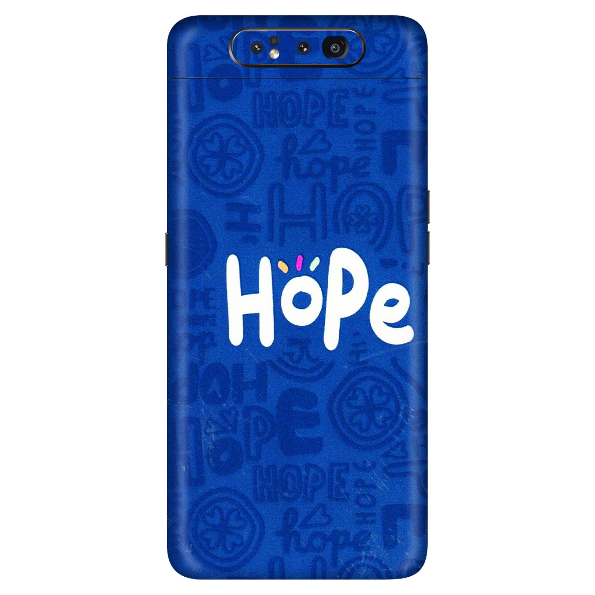 Samsung A/S Series Phone Skins (All Models) - Hope Doodles Blue - 3D Embossed Finish (L-43) Samsung Galaxy A80