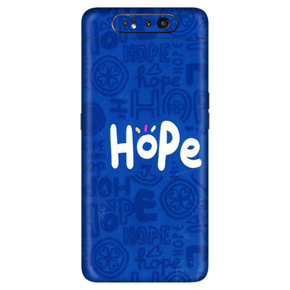 Samsung A/S Series Phone Skins (All Models) - Hope Doodles Blue - 3D Embossed Finish (L-43) Samsung Galaxy A80