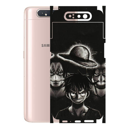 Samsung A/S Series Phone Skins (All Models) - Black Luffy Hat - 3D Embossed Finish (L-57) Samsung Galaxy A80